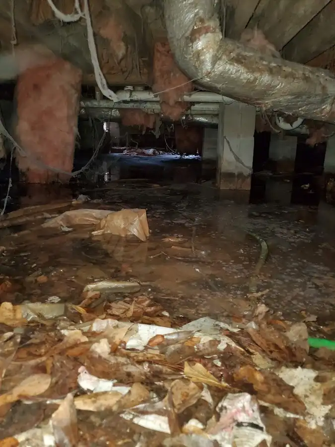 Crawl space flood assessment for Commercial Water Damage Restoration in New London